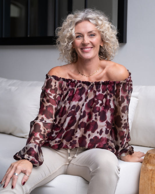 Wild Nights Off-Shoulder Top | Burgundy