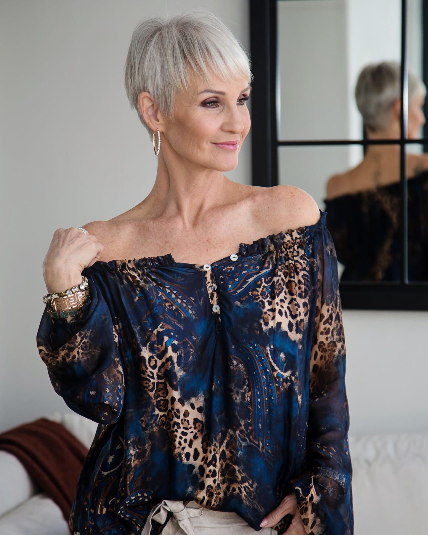 Wild Ember Top | Navy