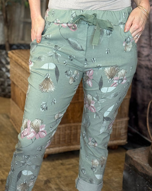 Wishful Breeze Drawstring Pants | Olive