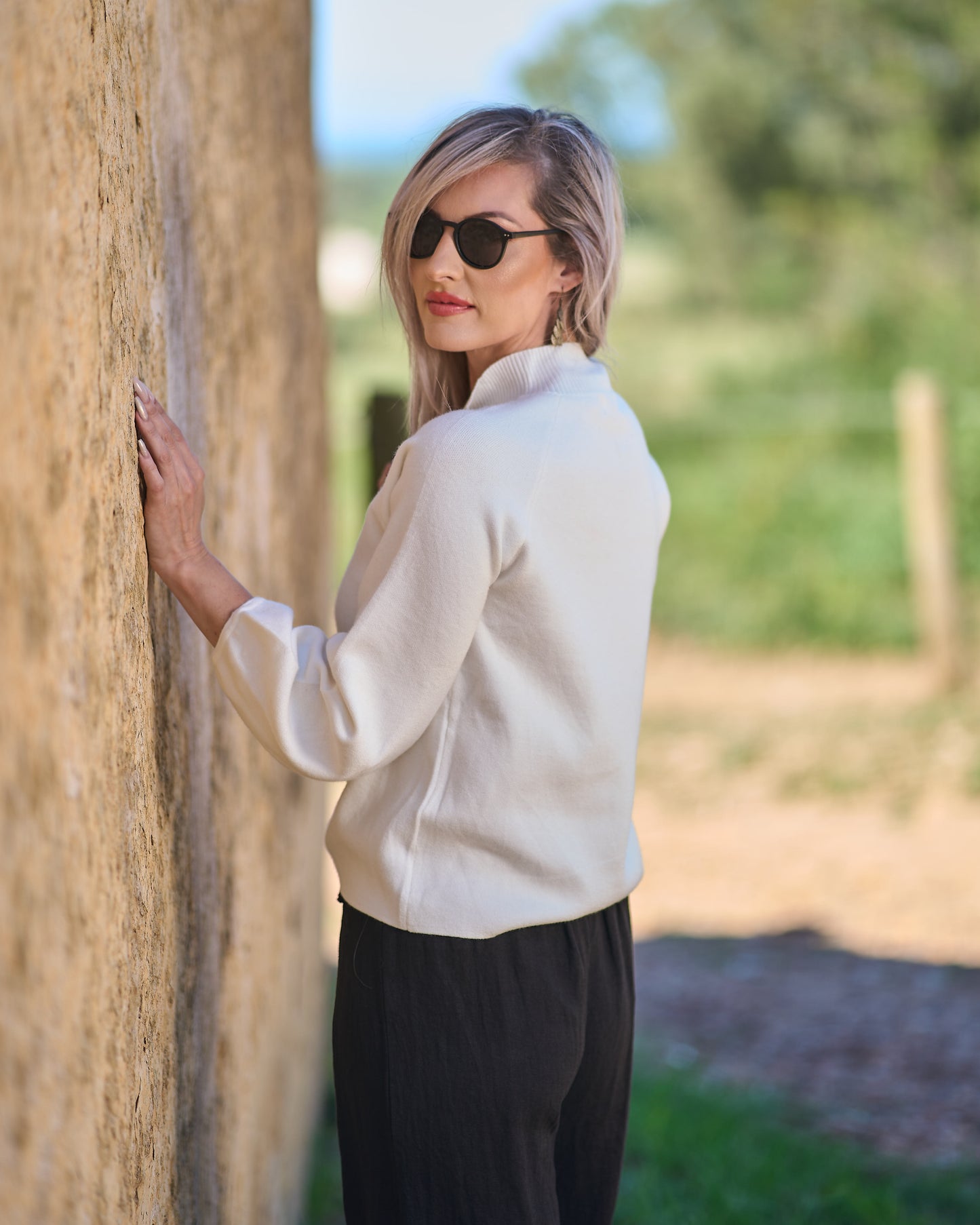 Zip Knitted Cardigan | Milk
